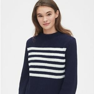 Striped bell sweater